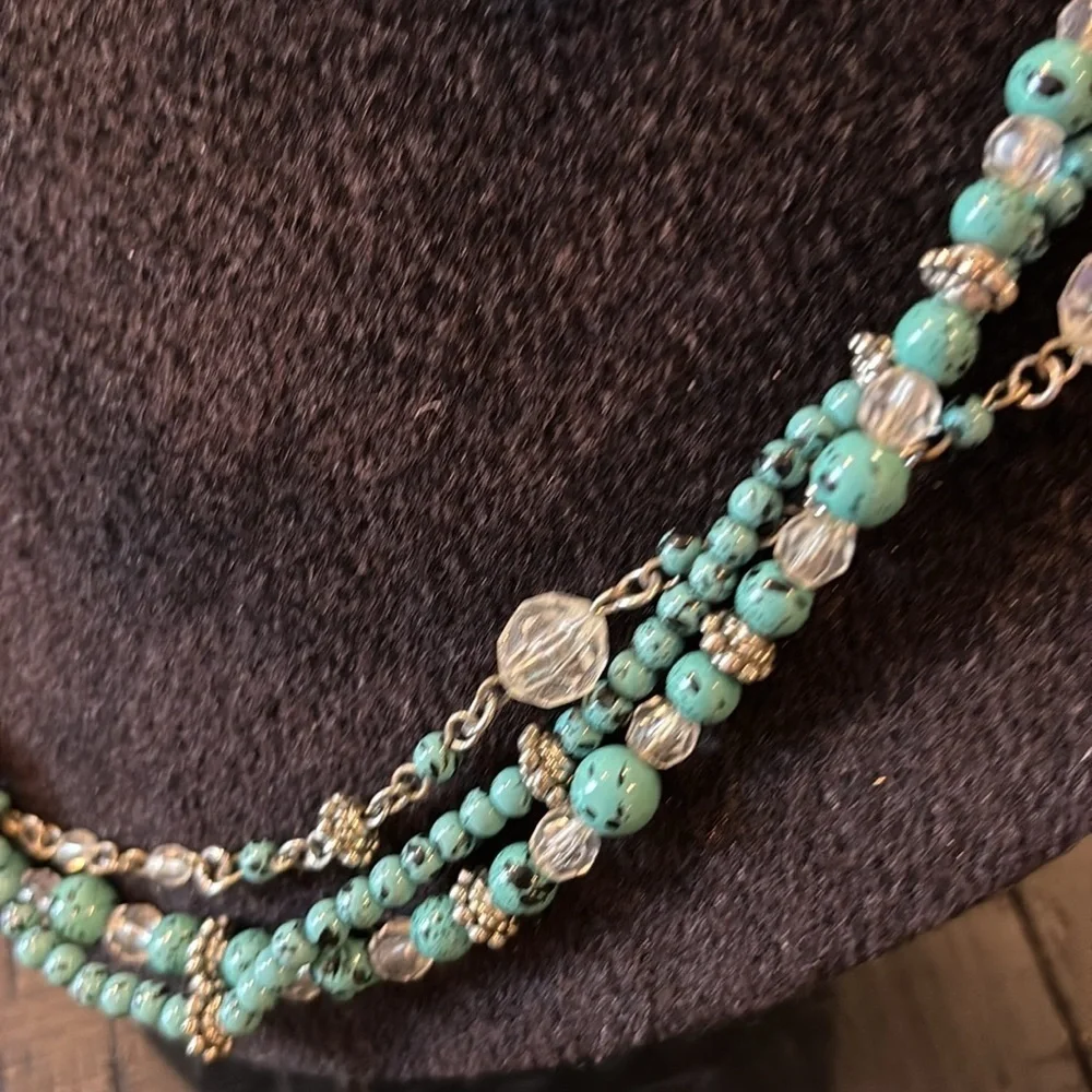 Multichain Layeted Turquoise Beaded Boho Western Necklace​